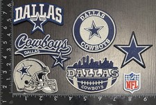 LOT OF  7 DALLAS COWBOYS IRON ON EMBROIDERED PATCHES EVERYTHING IN PHOTO picture