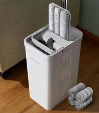 JOYMOOP Flat Mop System, Microfiber Mop and Bucket Set, White, Commercial & Hous picture