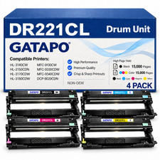 4PK DR-221CL Replacement Drum Set for Brother MFC-9130CW MFC-9330CDW MFC-9340CDW picture