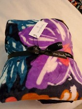 NWT Vera Bradley HAPPY BLOOMS Plush Throw Blanket 50