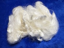 VTG RAW Loose White ANGORA MOHAIR for Reborn / Antique Doll Wigs - 29 GRAMS picture
