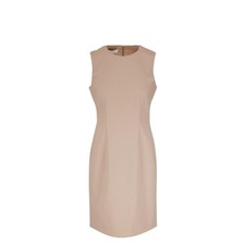 NWT Lafayette 148 New York Harpson Taupe Stretch Wool Twill Dress, 18 picture