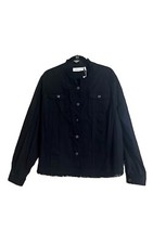 La Bellum Hillary Scott Jacket Sz2X Button Up Pockets Lace Detail on Back Frills picture