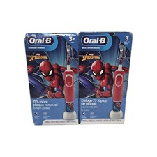 Oral-B Kids Spider-Man Rechargeable Electric Toothbrush 3+ Marvel 2 Pack picture