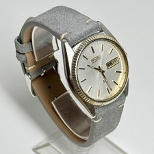Vintage 1982 Mens Seiko SQ Quartz Watch Ref 6923-8089 Two Tone Day Date New Batt picture