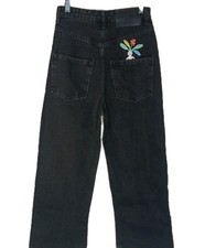 Loewe X Suna Fujita Collection Wide Leg High Waist Black Jeans Size S 26x28   picture