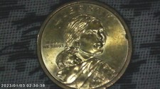 RARE Sacagawea $1 Error Dollar Coin No Date  on the front Mint Mark on the edge  picture