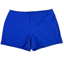 Athleta Costa Shorts Women's Size 8 Blue Stretch Hiking Travel Outdoor picture