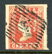 British India 1854 QV 1p Deep Red Die 2 SG #13 VFU D253 picture