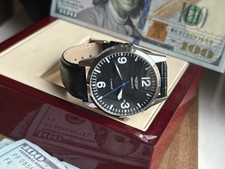 Watch Mechanical Aviator Black Pilot USSR Wrist Soviet Men's Date Raketa Rare picture
