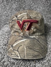 Virgina Tech Hokies Hat Cap Fitted Size Extra Large Multicolor Camouflage 47  picture