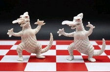 Vintage 1970s Hong Kong Chinasaur Kaiju Monsters (2) OGR D&D Bulette Patchisaurs picture