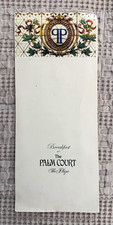 Vintage The Plaza Hotel NYC Palm Court Breakfast Menu Art - Stained Glass  picture