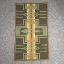 Pendleton Vintage Sage Green Aztec Harding Wool Wall Hanging Tapestry picture