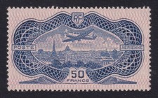 FRANCE 1936 Air 50f Banknote Caudron C-635 SG 541 MH/* (CV £1000) picture