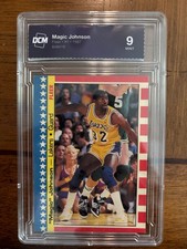 1987 Fleer Magic Johnson #1 Los Angeles Lakers DCM 9 picture