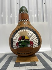 Large Signed CISKO Hand Painted Gourd Nakiachop Katsina Southwest Folk Art picture