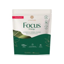 Live Pure Focus + Energy Sticks, Fruit Punch 30 Packets NEW Exp 3/27 picture