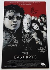 Kiefer Sutherland +3 The Lost Boys Cast Signed 11x17 Movie Photo EXACT PROOF JSA picture