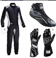 OMP Style Go Kart Racing Suit Shoes Gloves Free Balaclava picture