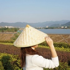 Traditional Chinese Straw-bamboo Sun Hat Farmer Rice Hat Fishing Sunshade picture