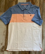IZOD Shirt Mens XLT Blue, Peach, White Advantage Performance Stretch Golf 60/40 picture