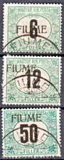 ✔️ FIUME 1918 6f - 50f Segnatasse C1, C2, C3c used RARE LOT CV 2.660€ MARTINAS picture