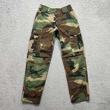 Vintage US Army Hot Weather Combat Pants Mens XS Regular Woodland Camo 80s USA picture