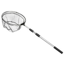 Folding Fishing Net Round Extend to 4.9ft Aluminium Alloy Telescopic White Black picture