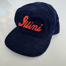 Vintage Illinois Fighting Illini Sports Specialties Script Corduroy College Hat picture