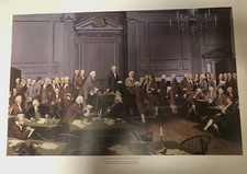 Signed Louis S Glanzman Constitution Bicentennial Print 1987 Historic 34 x 24 picture