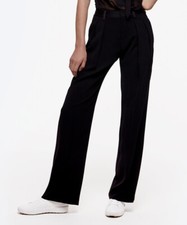 DAYA BY ZENDAYA Black Crepe Pleated Pant SZ L NEW picture