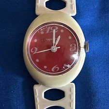 Vintage Sperina Bubble Glass Watch 1960-1970s Mechanical. Works.  Swiss.  picture