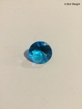 Ocean Blue Sapphire, Round Cut, 10mm, 4.35 Carat, Loupe Clean Rare Gemstone  picture