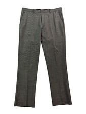 Bonobos 36x32 Marzotto Washable Wool Dress Pants Charcoal Gray Slim Trouser picture