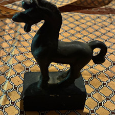 Vintage Alva Studios, Greek Geometric Bronze horse figurine Met Museum Pieces picture