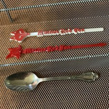 MACHUS RED FOX (2)  - Logo Tea Spoon & Swizzle Sticks Lot JIMMY HOFFA  Detroit picture