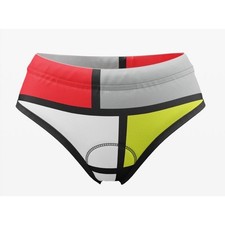 Baleaf Padded Cycling Underwear XL Geometric Colorblock Bike Liner Brief picture