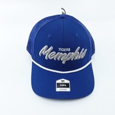 Fan Favorite Memphis Tigers Cap Men's OS Blue Adjustable Snapback Trucker Hat picture