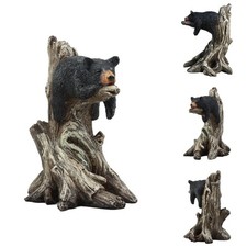 Ebros Black Bear Sleeping On Tree Branch Statue Figurine picture