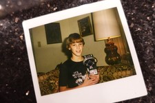 Vintage Original Photo Boy Holding TOMY DIGITAL DIAMOND  Handheld Game   D10 picture