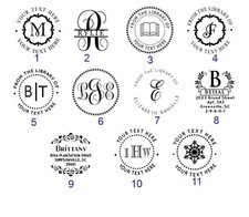 Custom From The Library of - Monogram- Address Embosser-Hand Held Book EmbosserC picture
