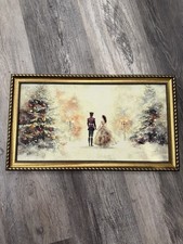 Hobby Lobby Nutcracker Ballerina Holding Hands Wood Wall Decor Christmas 11 X 19 picture