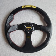 MOMO Black Suede Leather and Carbon Street Sport Steering Wheel 350mm BSLCYR picture
