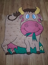 Vintage Hand Made Quilt Childs Animal Applique Hand Stitched picture