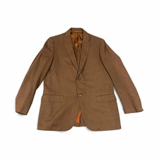 Vtg 60s Michaels-Stern Tweed Blazer Sport Coat Brown Union Made 42R RobertWilson picture