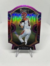 2020 Panini Select - Concourse Joe Burrow #46 Purple Prizm Die-Cut (RC) picture