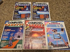 Lot of 5 Vintage COMPUTE'S GAZETTE Magazine 1988-1989 Commodore picture