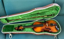 Vtg Karl Meisel 6115 3/4 Violin No.26162 Stradivarius Copy W Germany Bow Case picture