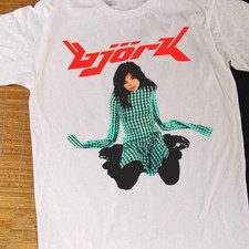 VTG Bjork violently happy white T-Shirt Music Full Size S to 5XL BL922 picture